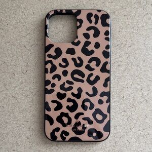 Kate Spade Animal Print Phone Case - Black and Cream
